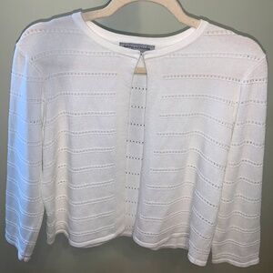 Danny & Nicole Womens 3/4 Sleeve Ivory/White Shrug